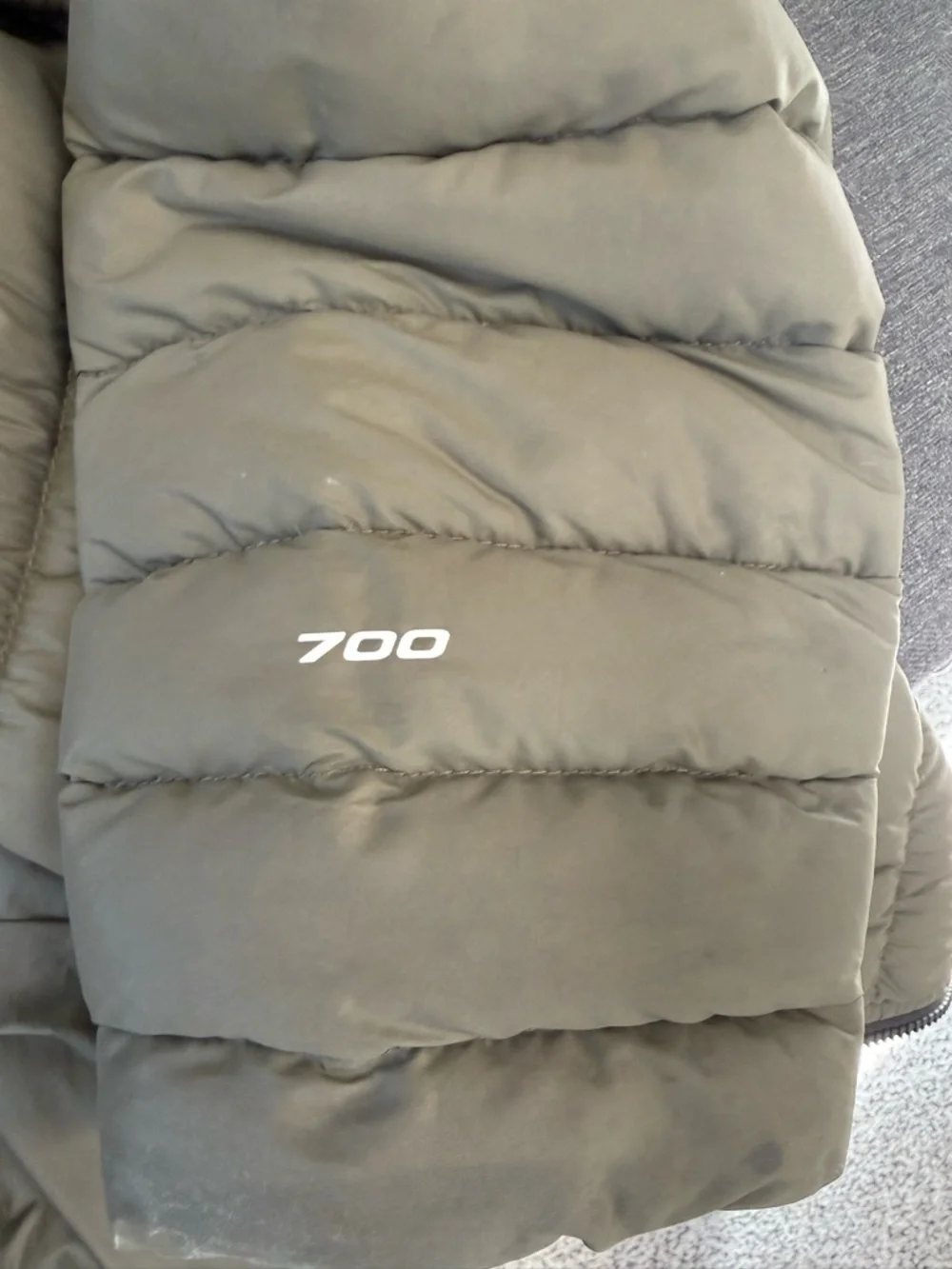 The North Face Quilted Hooded Jacket in Olive and Black